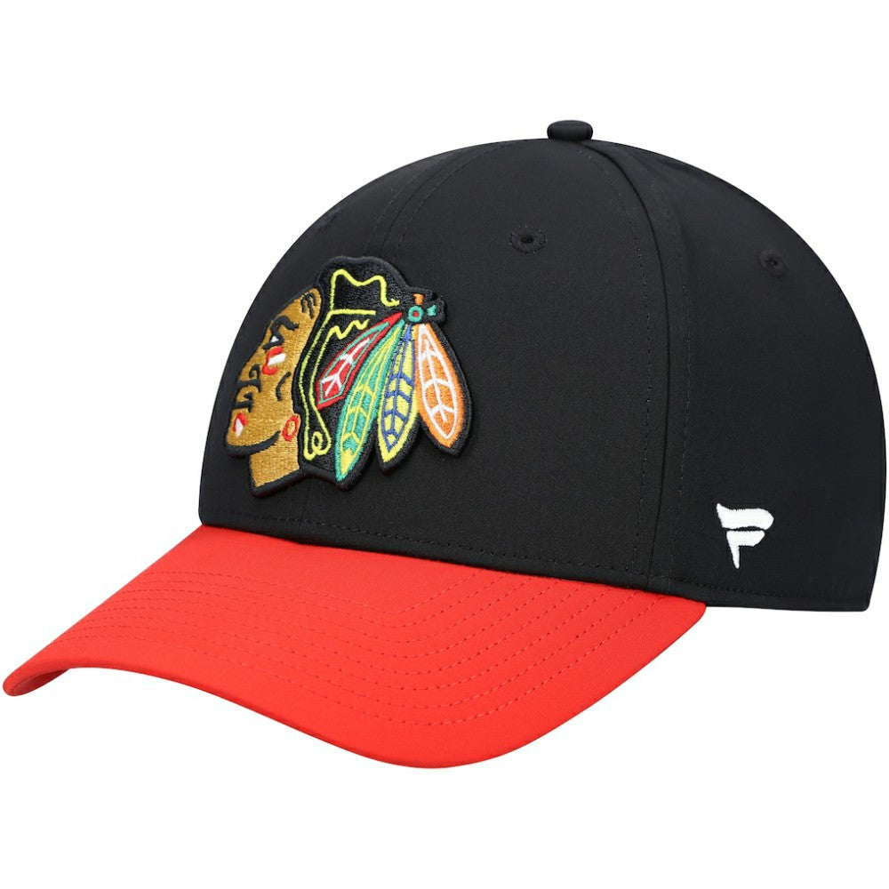 Chicago Blackhawks Fanatics Core Primary Logo Flex Hat - Black Hats