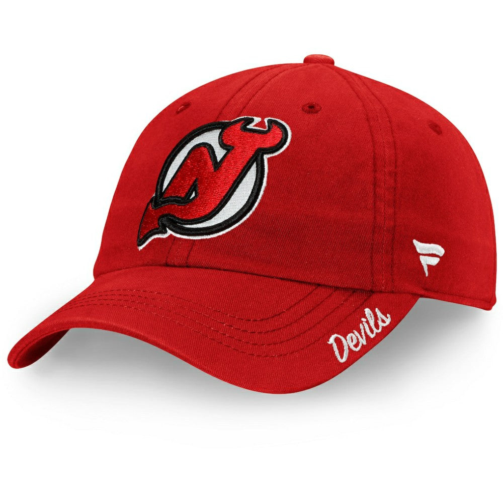 New Jersey Devils Fanatics Women's Core Primary Logo Adjustable Hat - Red Jerseys
