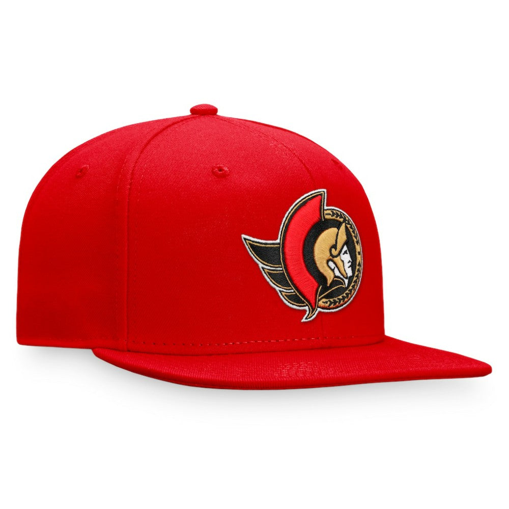 Ottawa Senators Fanatics Core Primary Logo Fitted Hat - Red Hats