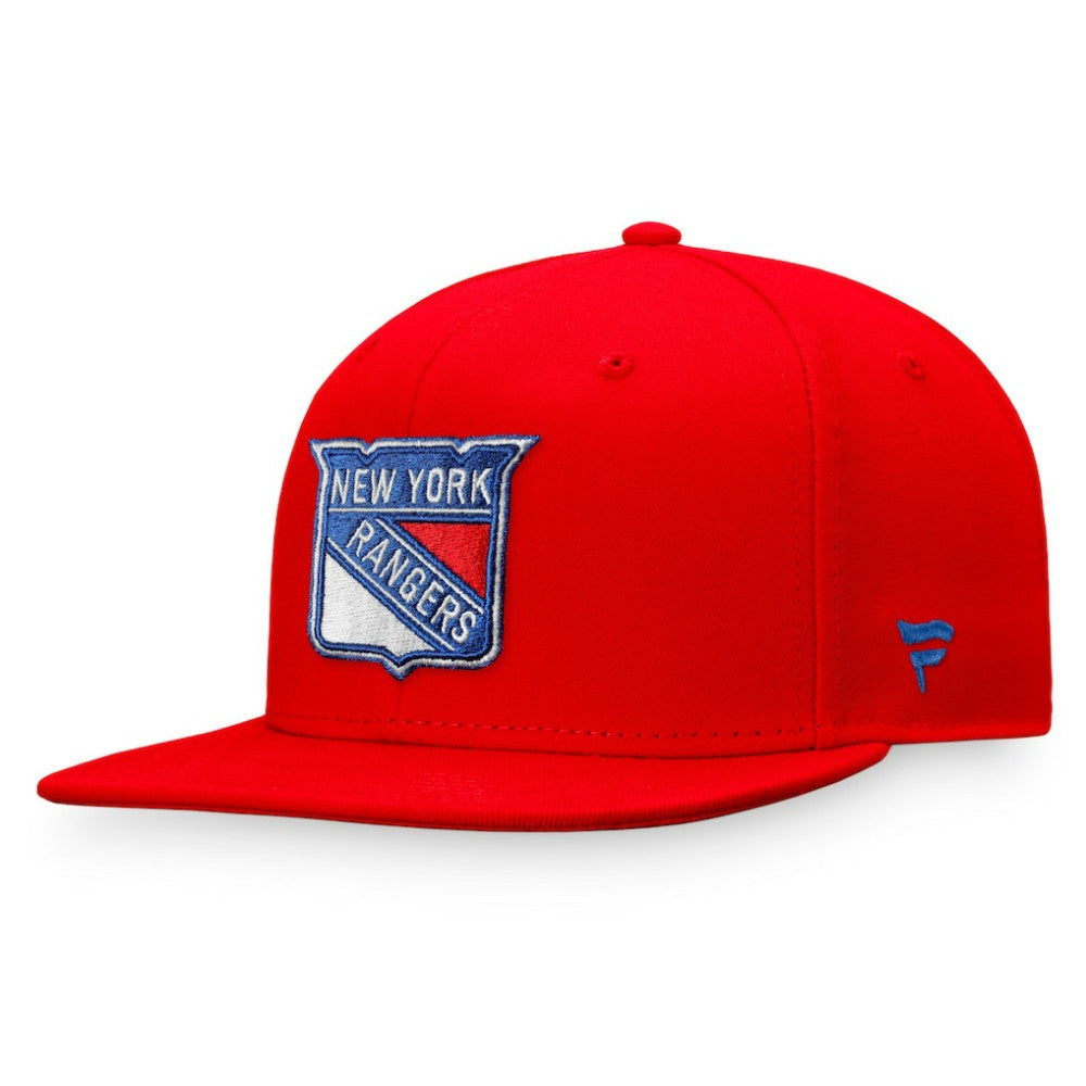 New York Rangers Fanatics Core Primary Logo Fitted Hat - Red Hats