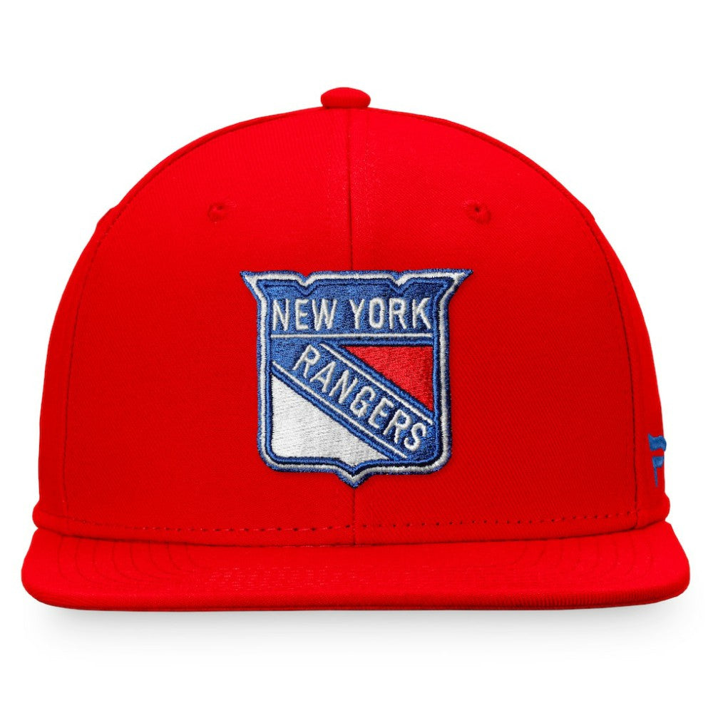 New York Rangers Fanatics Core Primary Logo Fitted Hat - Red Hats
