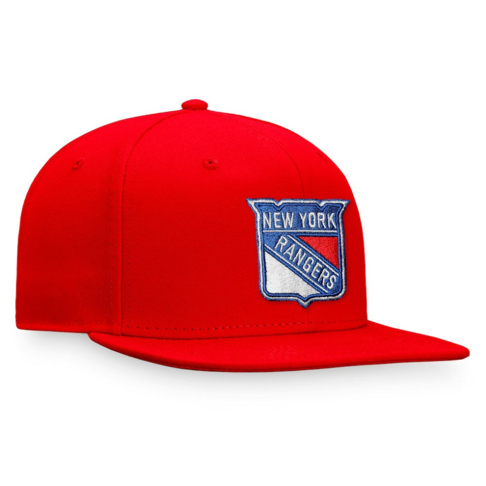 New York Rangers Fanatics Core Primary Logo Fitted Hat - Red Hats