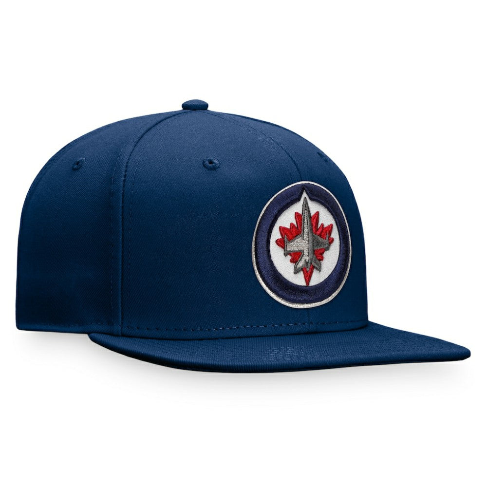 Winnipeg Jets Fanatics Core Primary Logo Fitted Hat - Navy Hats