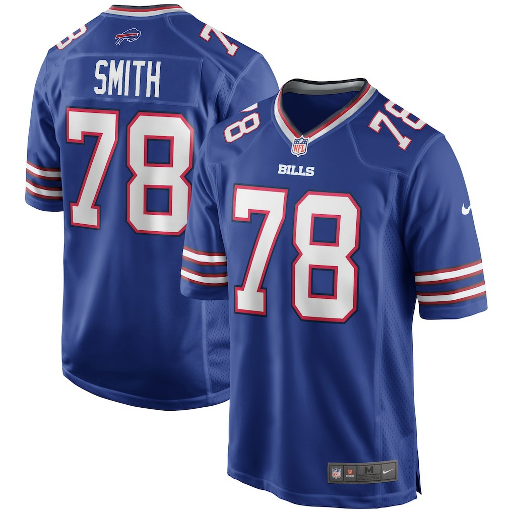 Bruce Smith Buffalo Bills Game Retired Player Jersey - Royal sale