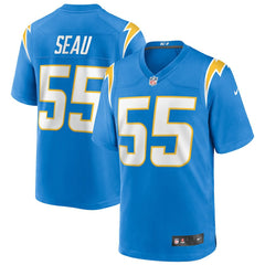 Junior Seau Los Angeles Chargers Game Retired Player Jersey - Powder Blue sale