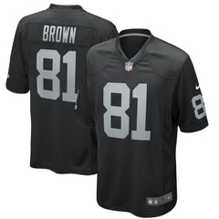 Tim Brown Las Vegas Raiders Game Retired Player Jersey - Black sale