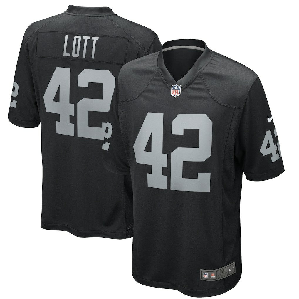 Ronnie Lott Las Vegas Raiders Game Retired Player Jersey - Black cheap