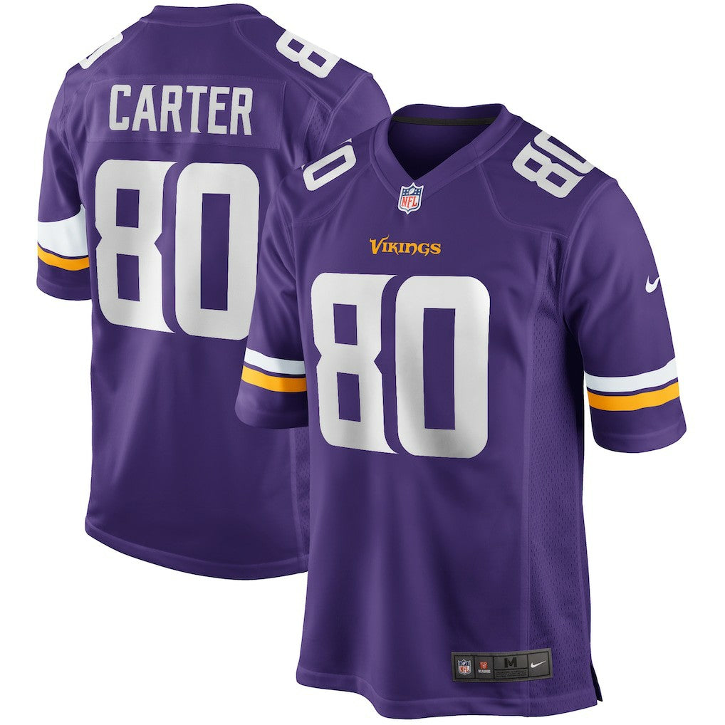 Cris Carter Minnesota Vikings Game Retired Player Jersey - Purple online