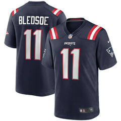 Drew Bledsoe New England Patriots Game Retired Player Jersey - Navy sale