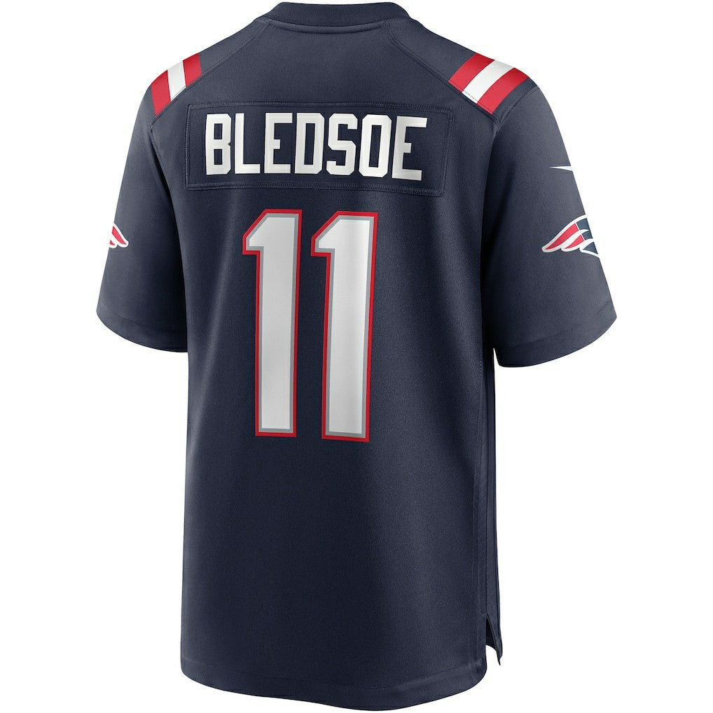 Drew Bledsoe New England Patriots Game Retired Player Jersey - Navy sale
