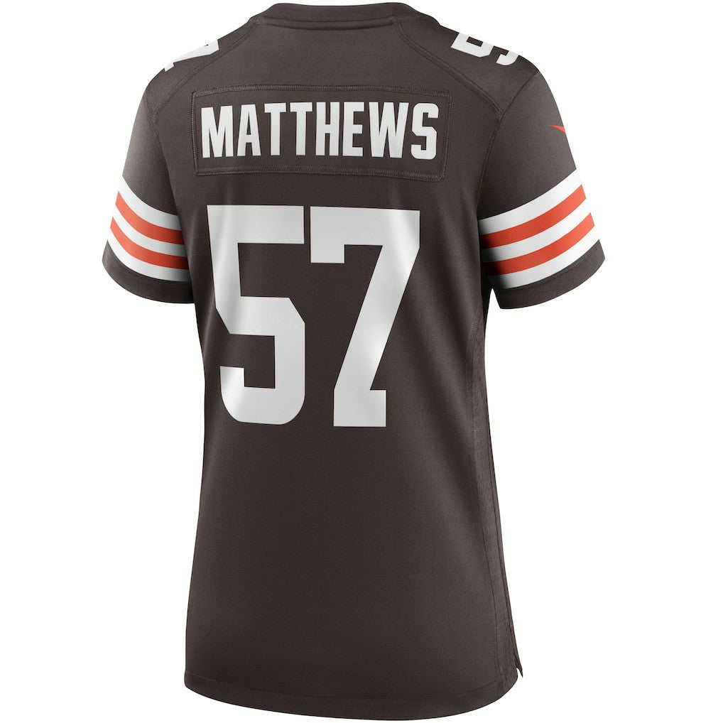 Clay Matthews Cleveland Browns Women's Game Retired Player Jersey - Brown sale