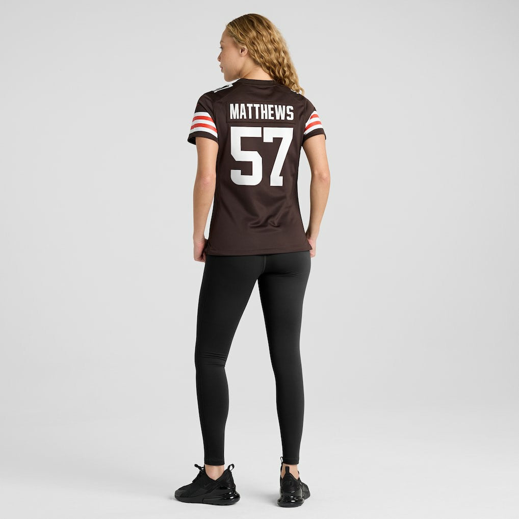 Clay Matthews Cleveland Browns Women's Game Retired Player Jersey - Brown sale