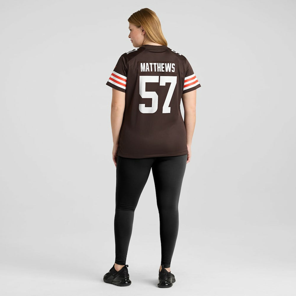 Clay Matthews Cleveland Browns Women's Game Retired Player Jersey - Brown sale
