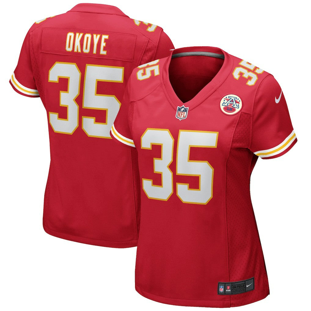 Christian Okoye Kansas City Chiefs Women's Game Retired Player Jersey - Red discount