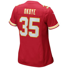Christian Okoye Kansas City Chiefs Women's Game Retired Player Jersey - Red discount
