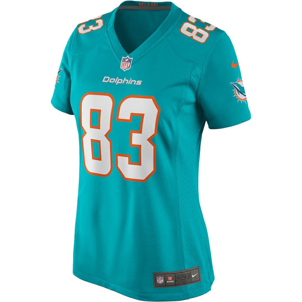 Mark Clayton Miami Dolphins Women's Game Retired Player Jersey - Aqua sale