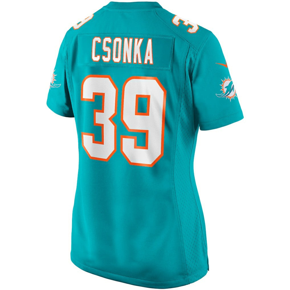 Larry Csonka Miami Dolphins Women's Game Retired Player Jersey - Aqua for sale