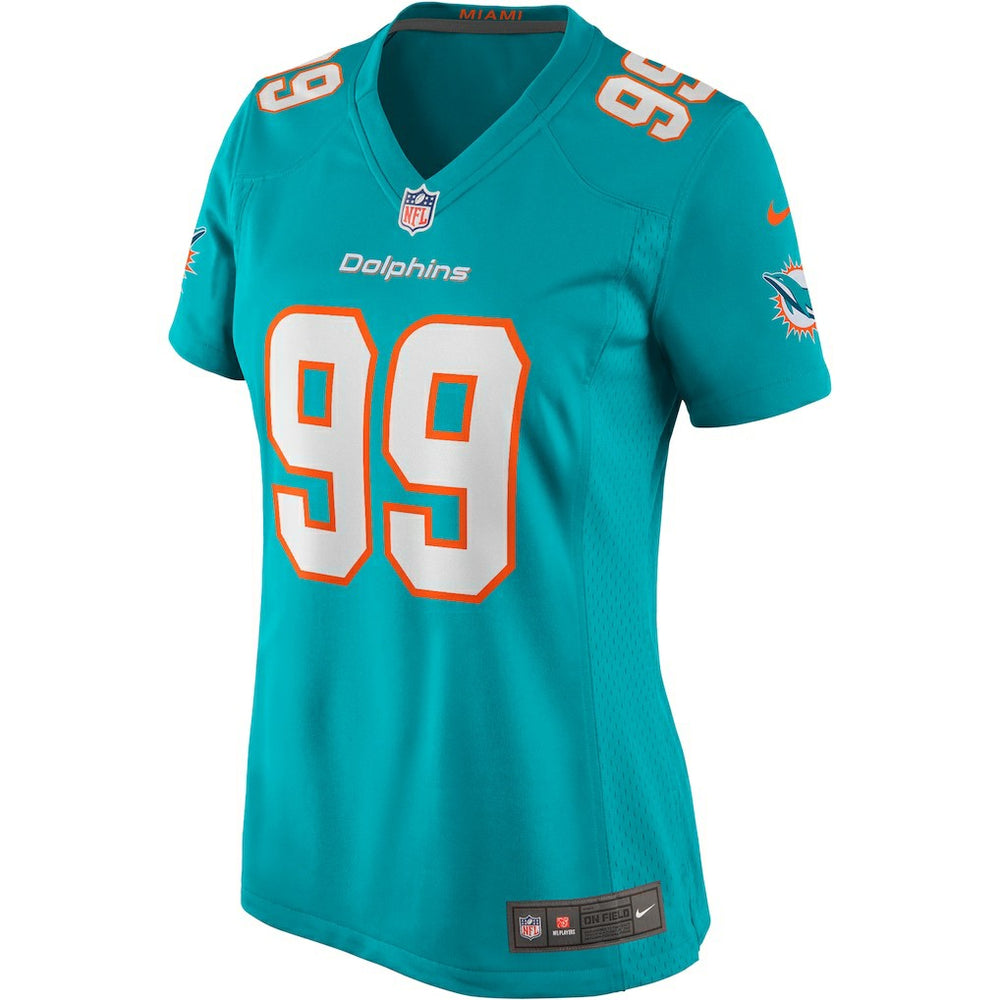 Jason Taylor Miami Dolphins Women's Game Retired Player Jersey - Aqua for sale