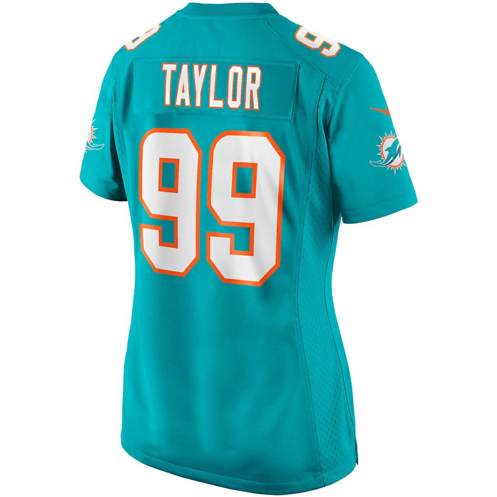 Jason Taylor Miami Dolphins Women's Game Retired Player Jersey - Aqua for sale