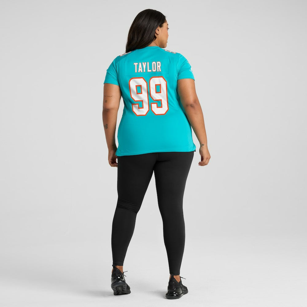 Jason Taylor Miami Dolphins Women's Game Retired Player Jersey - Aqua for sale