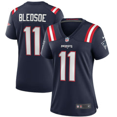 Drew Bledsoe New England Patriots Women's Game Retired Player Jersey - Navy sale