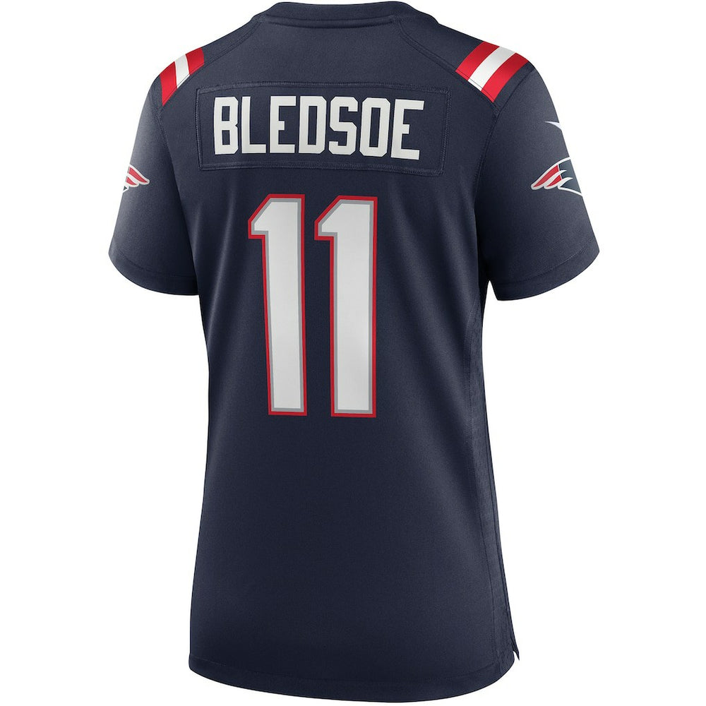 Drew Bledsoe New England Patriots Women's Game Retired Player Jersey - Navy sale
