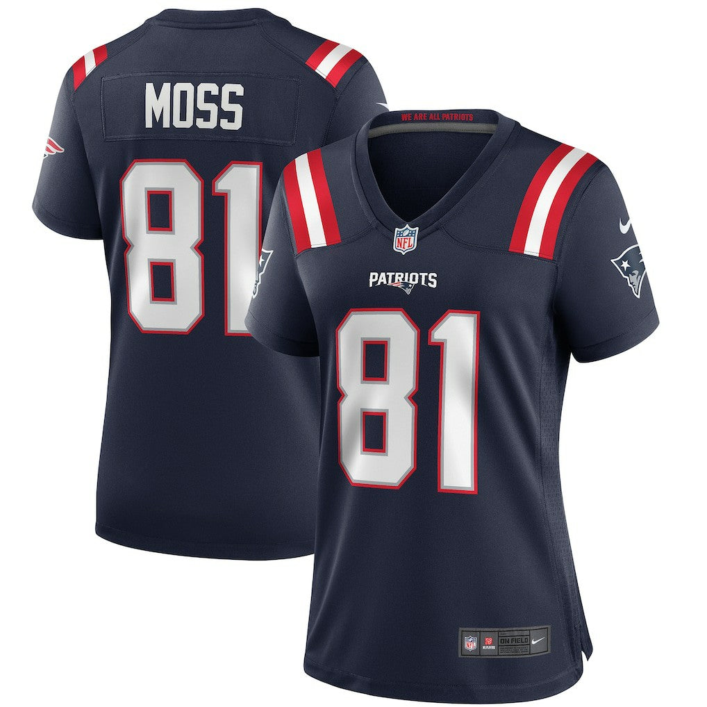 Randy Moss New England Patriots Women's Game Retired Player Jersey - Navy sale