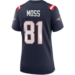 Randy Moss New England Patriots Women's Game Retired Player Jersey - Navy sale