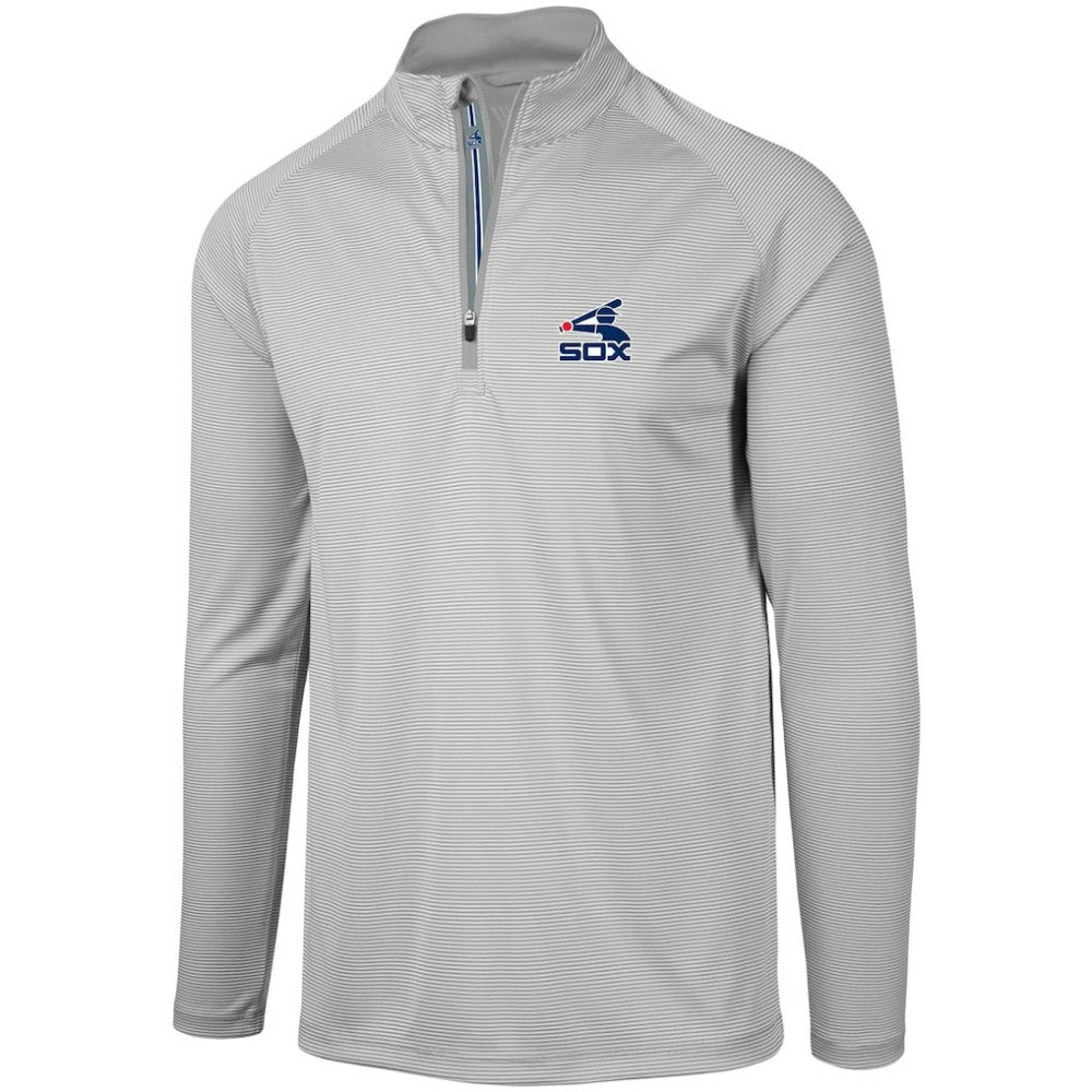 Chicago White Sox Levelwear Orion Historic Logo Raglan Quarter-Zip Jacket Gray