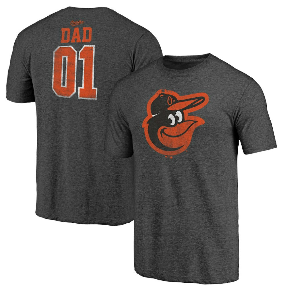 Baltimore Orioles Father's Day Greatest Dad Tri-Blend T-Shirt Black