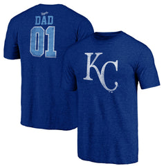 Kansas City Royals Father's Day Greatest Dad Tri-Blend T-Shirt Royal