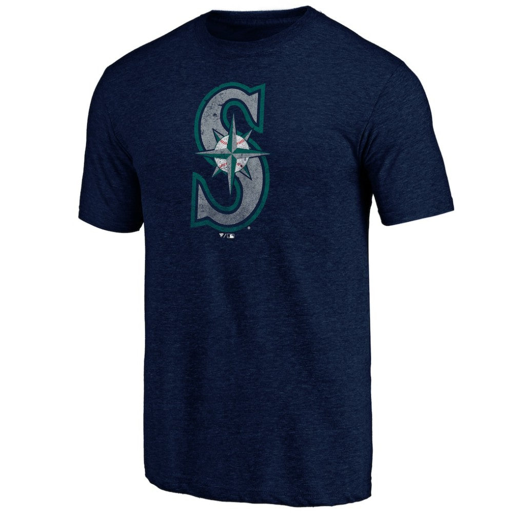 Seattle Mariners Father's Day Greatest Dad Tri-Blend T-Shirt Navy