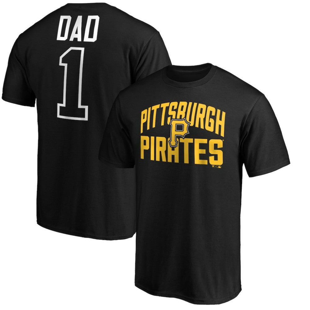 Pittsburgh Pirates Father's Day #1 Dad T-Shirt Black