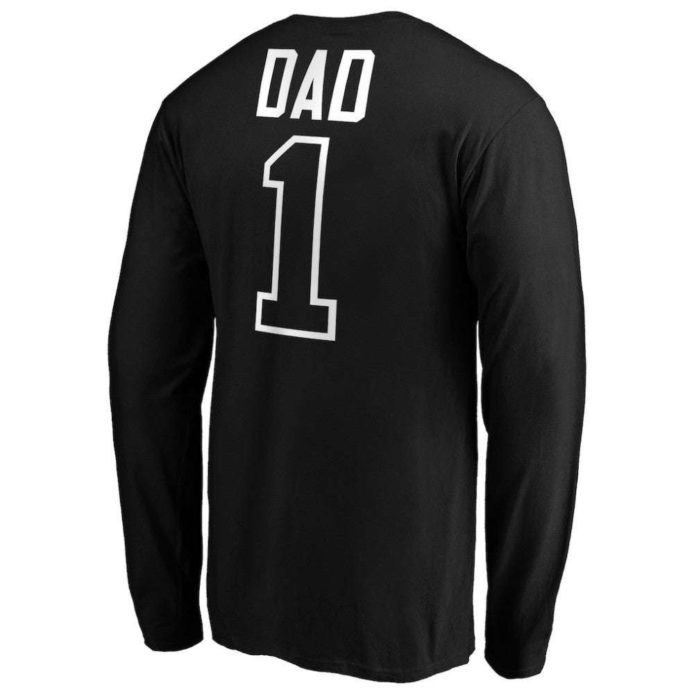 Chicago White Sox Father's Day #1 Dad Long Sleeve T-Shirt Black