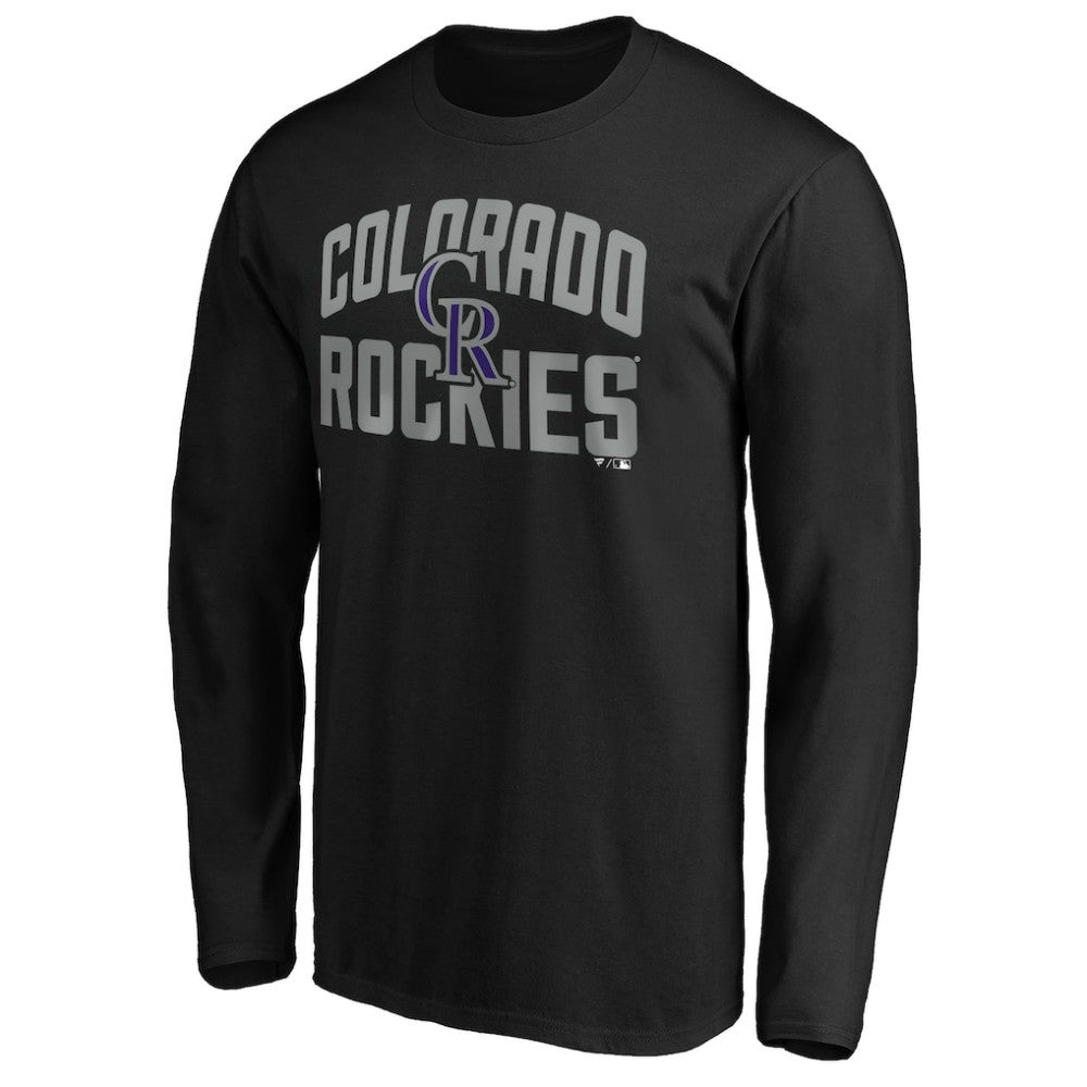 Colorado Rockies Father's Day #1 Dad Long Sleeve T-Shirt Black
