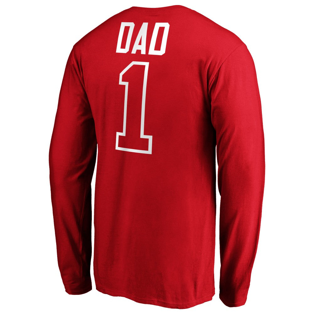 Los Angeles Angels Father's Day #1 Dad Long Sleeve T-Shirt Red