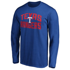 Texas Rangers Father's Day #1 Dad Long Sleeve T-Shirt Royal