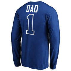 Texas Rangers Father's Day #1 Dad Long Sleeve T-Shirt Royal