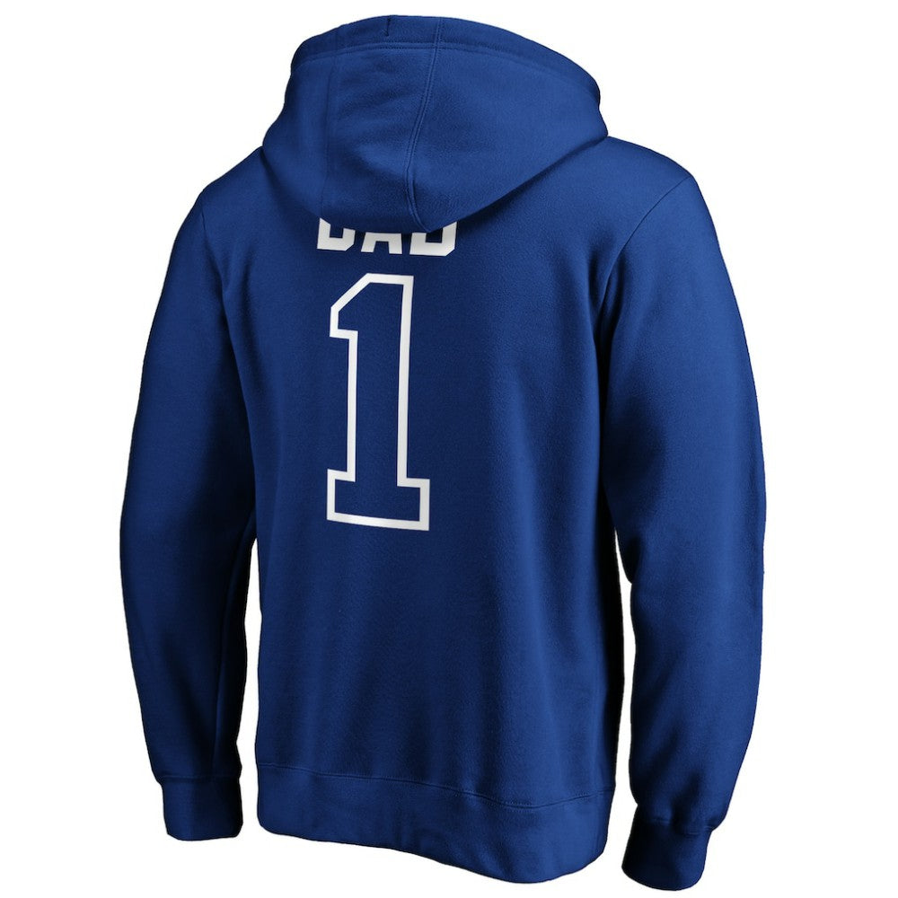 Chicago Cubs Father's Day #1 Dad Pullover Hoodie Royal