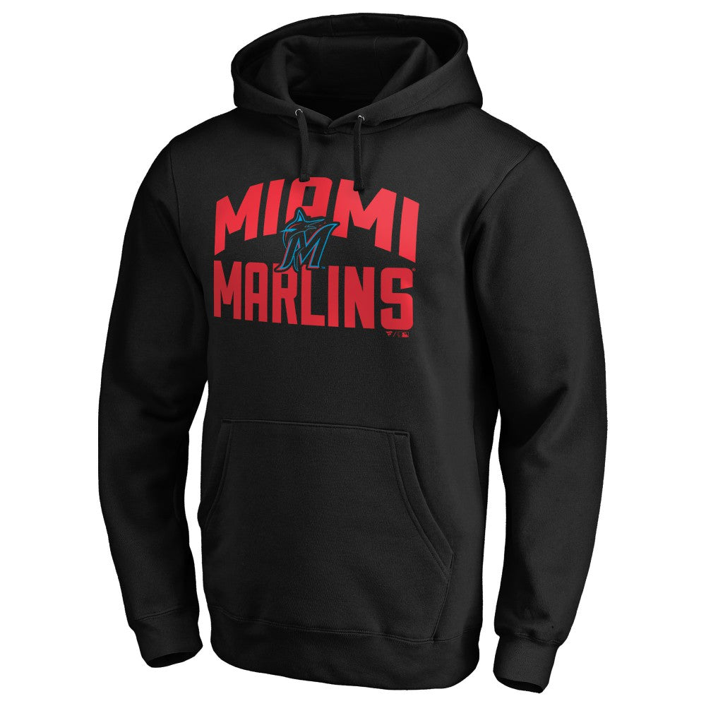 Miami Marlins Father's Day #1 Dad Pullover Hoodie Black
