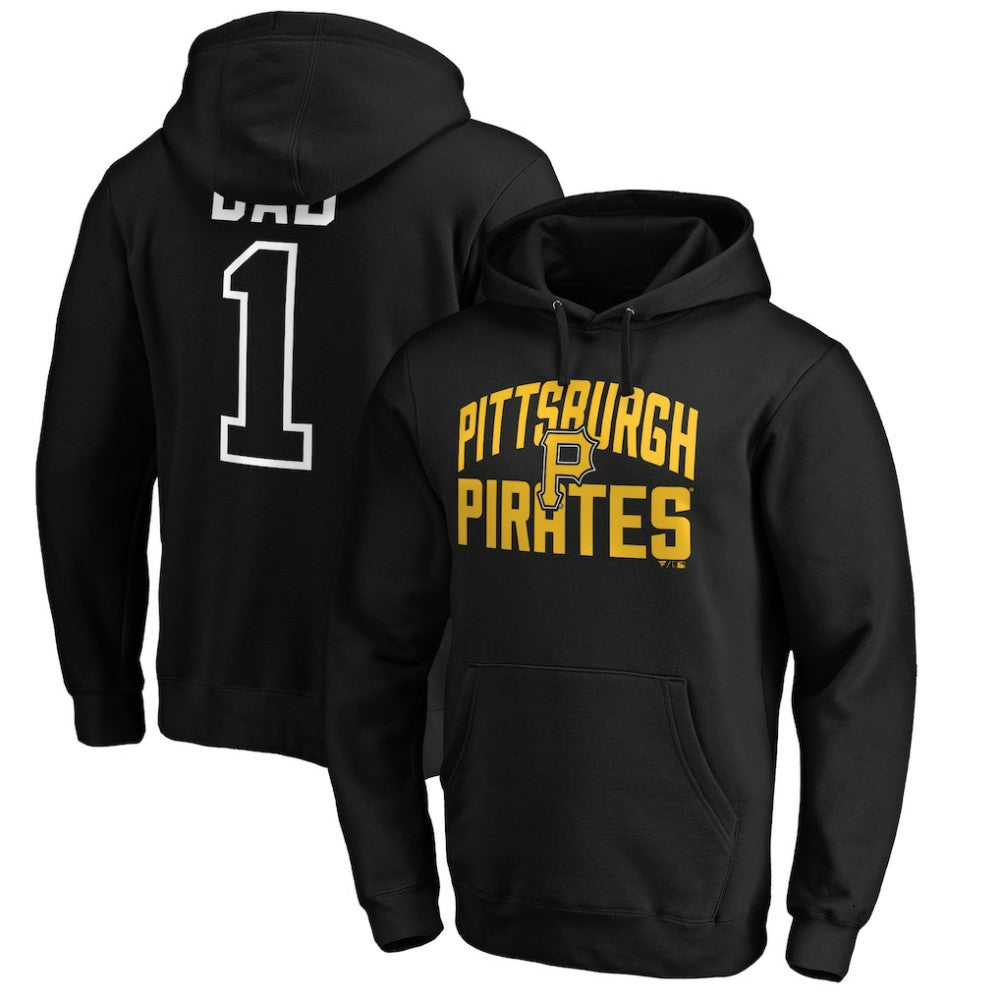 Pittsburgh Pirates Father's Day #1 Dad Pullover Hoodie Black