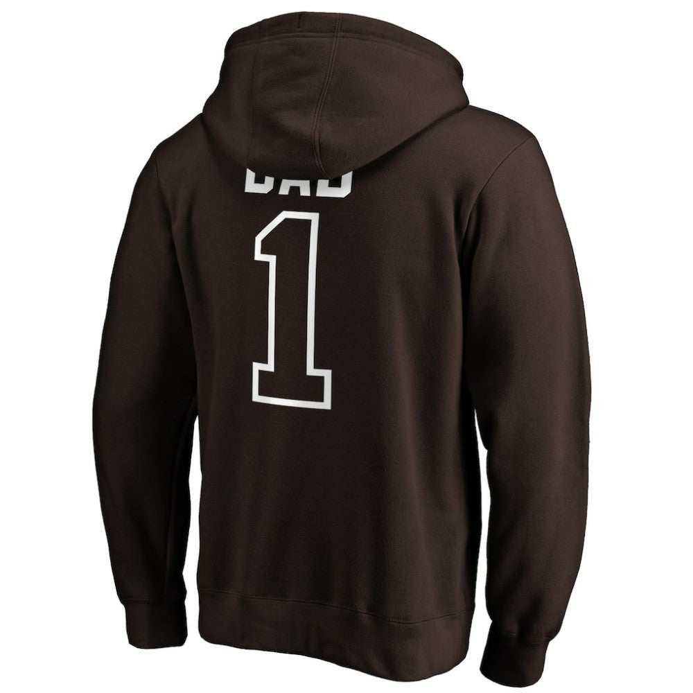 San Diego Padres Father's Day #1 Dad Pullover Hoodie Brown