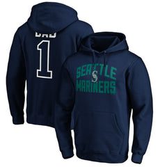 Seattle Mariners Father's Day #1 Dad Pullover Hoodie Navy