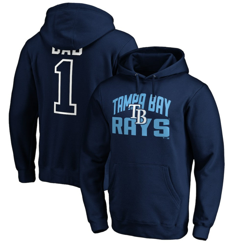 Tampa Bay Rays Father's Day #1 Dad Pullover Hoodie Navy