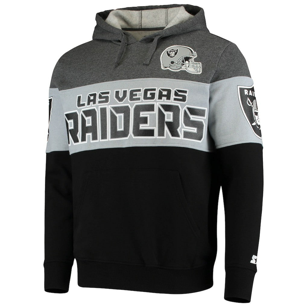 Las Vegas Raiders Starter Extreme Fireballer Pullover Hoodie - Heathered Gray/Silver online
