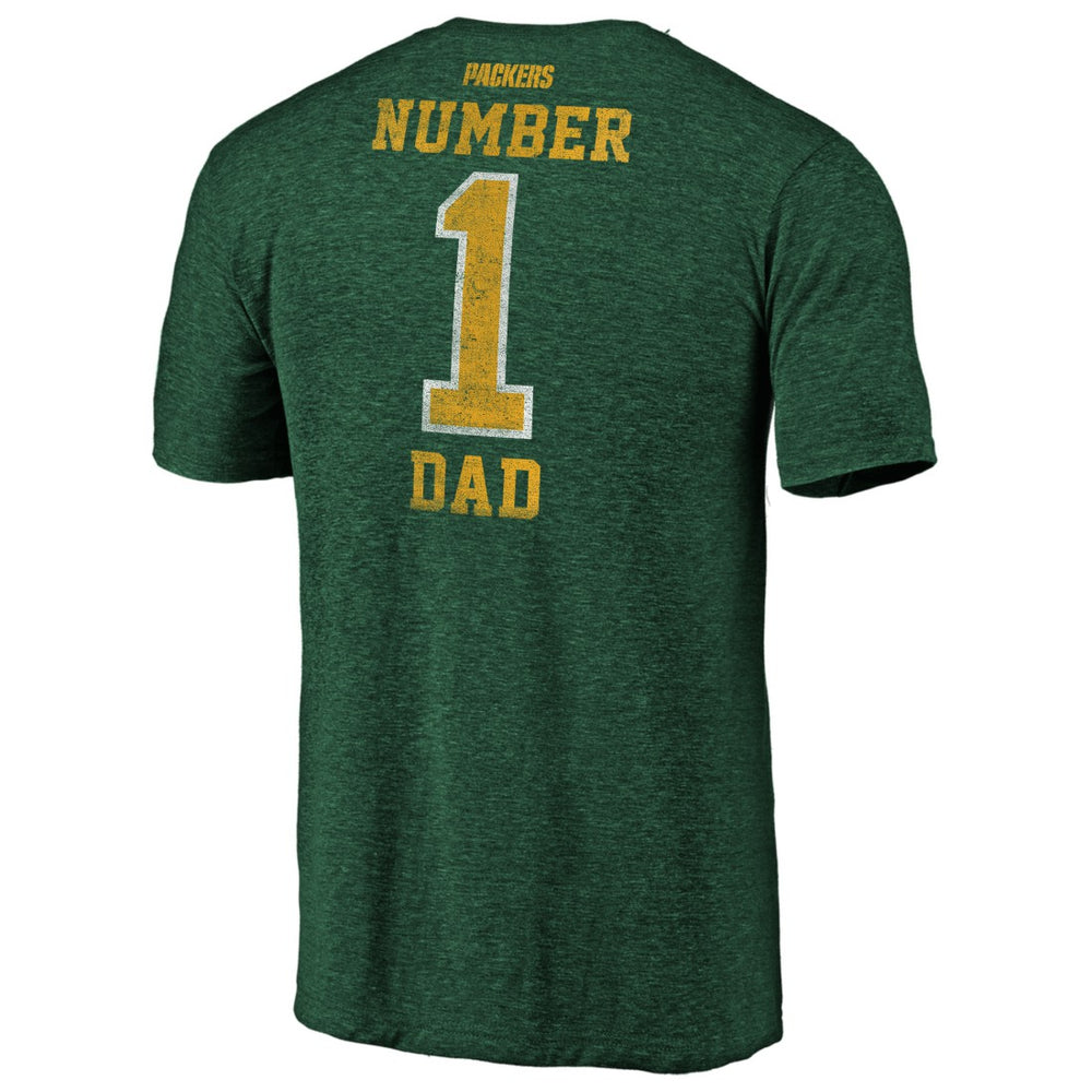 Green Bay Packers #1 Dad Team Logo T-Shirt - Green cheap