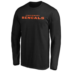 Cincinnati Bengals #1 Dad Long Sleeve Team Logo T-Shirt - Black for sale