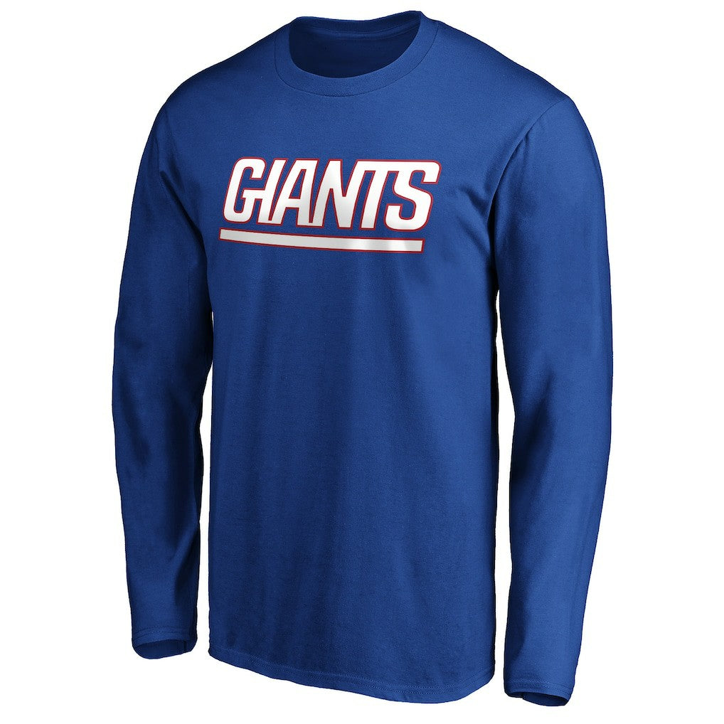 New York Giants #1 Dad Long Sleeve Team Logo T-Shirt - Royal outlet