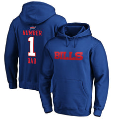 Buffalo Bills #1 Dad Pullover Hoodie - Royal outlet