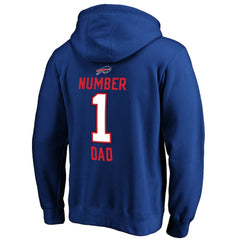 Buffalo Bills #1 Dad Pullover Hoodie - Royal outlet